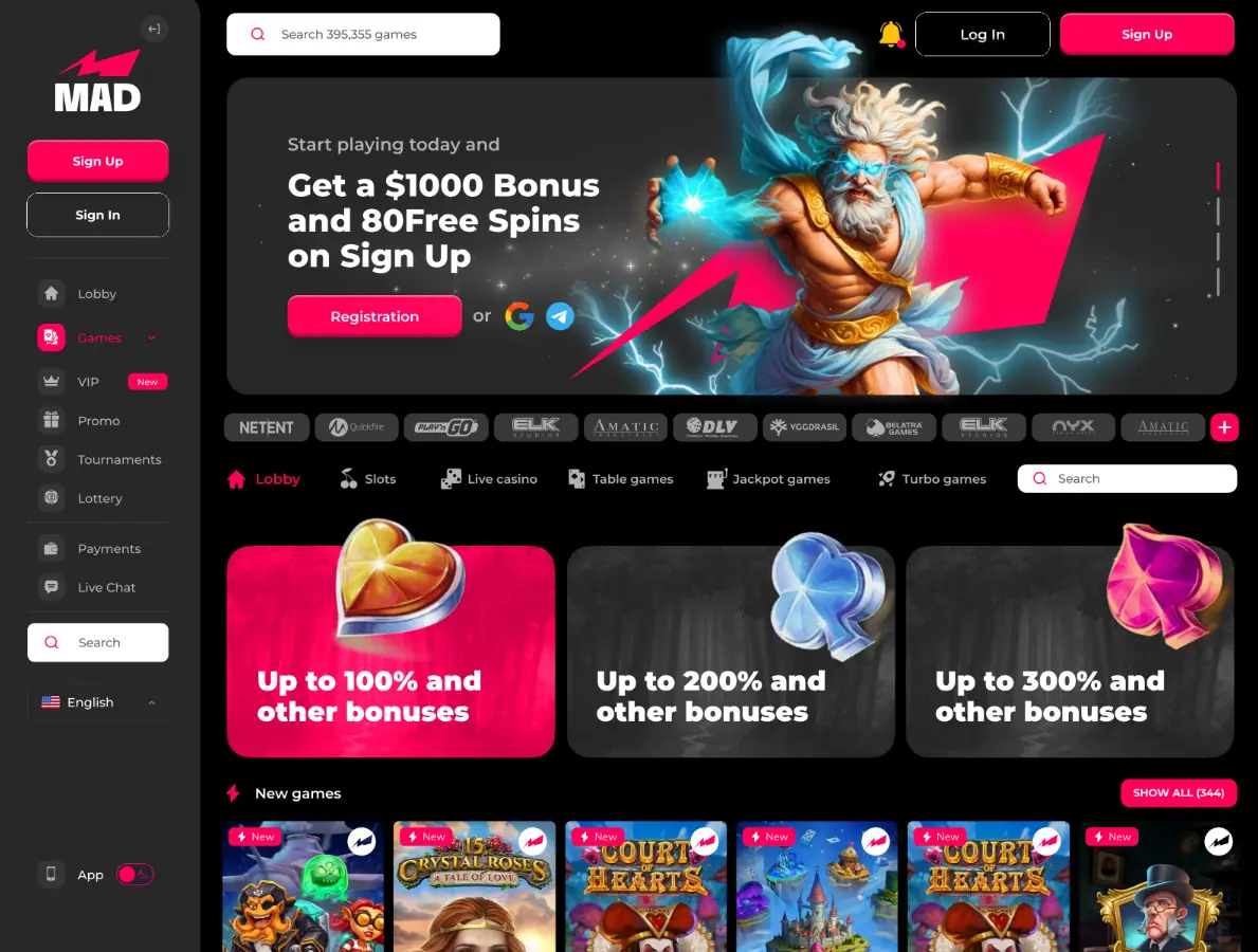 Безумные игры Mad Casino